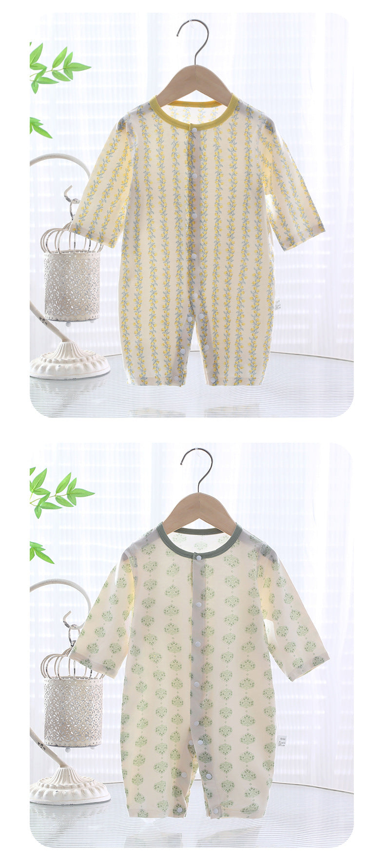 Baby jumpsuit summer thin A-level ice Doraemon Yukos Tencel newborn baby crawling suit closed Ha