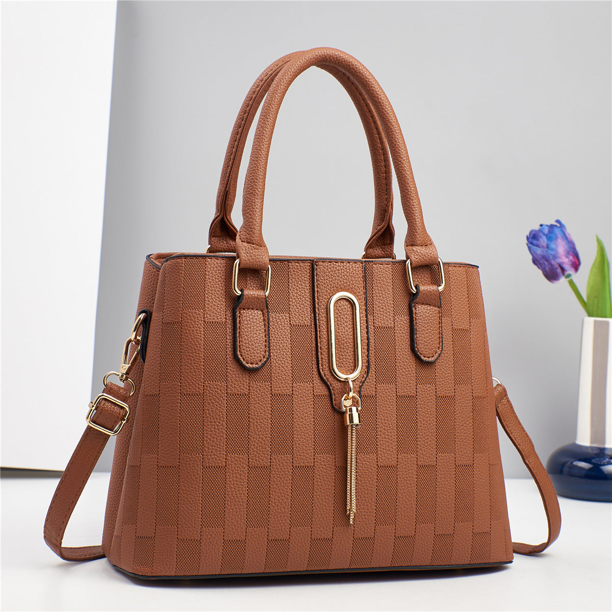 2025 New Middle aged Women's Printed Handbag for Mom's Birthday Gift Practical One Shoulder Casual Diagonal Cross Large Bag
