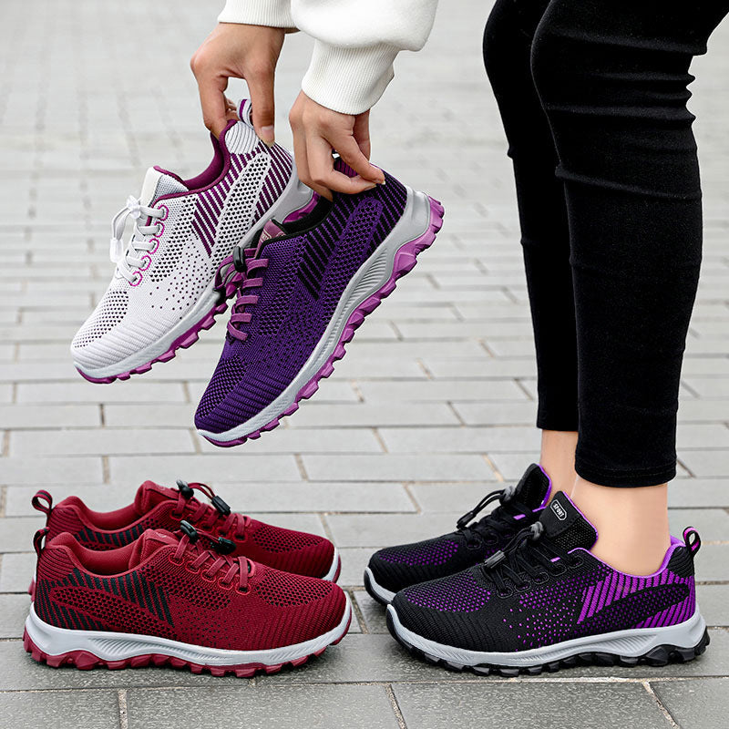 Walking shoes for women, autumn new items, middle-aged and elderly soft soled running shoes, couple breathable sports shoes, gift wholesale, travel shoes