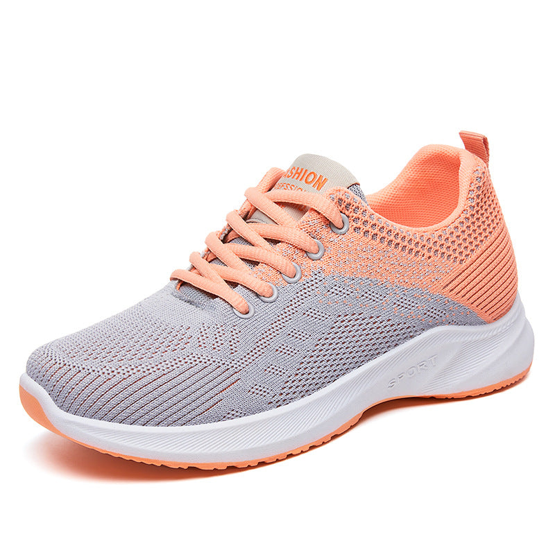 Women's 2025 Autumn New Casual Shoes Cross border Delivery Flyknit Versatile Student Shoes Fashion Sports Shoes for Women