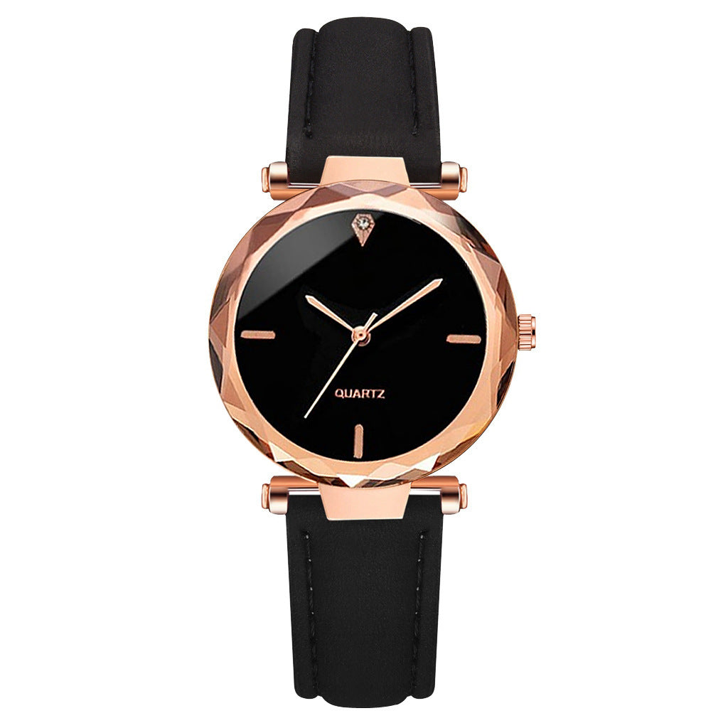 Korean version new fashionable foreign trade trend women's casual watch simple belt watch quartz watch bracelet set