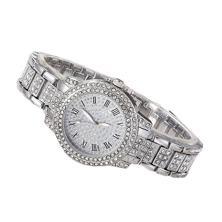 Cross border popular women's watches for foreign trade, five piece set set with diamond inlaid women's watches, women's fashionable Roman quartz watches