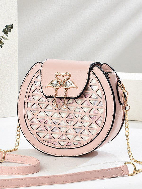 Niche Design Women's Chain Bag 2025 New Fresh and Sweet Women's Bag Large Capacity Single Shoulder Small Round Bag