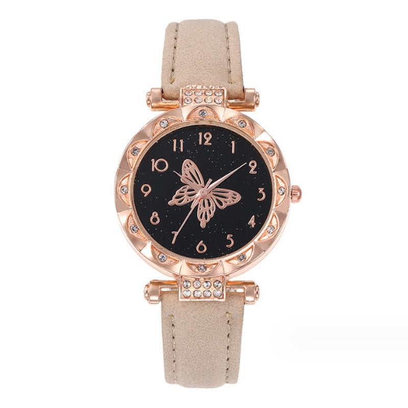Cross border New Popular Women's Bracelet Watch Fashion Simple Butterfly Five piece Watch Set