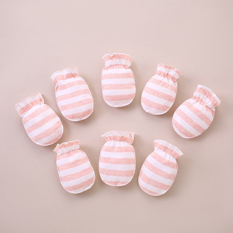 Baby scratch resistant gloves made of pure cotton and bite resistant gloves for newborns, baby gloves for 0-3 months, hand protection