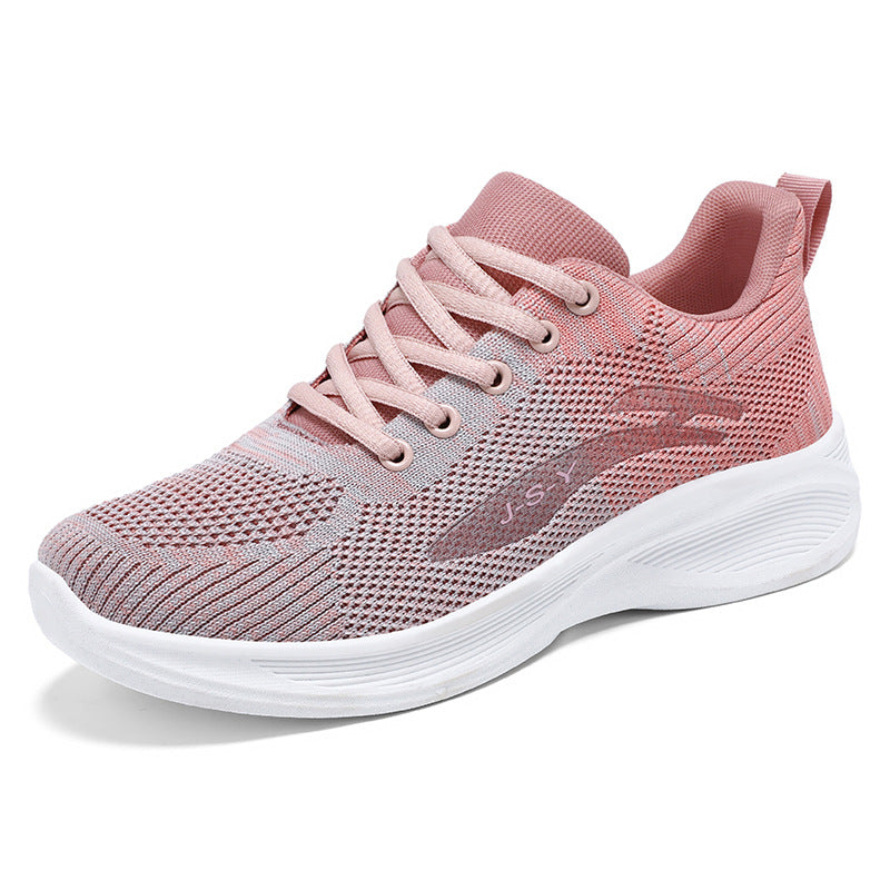 Women's Autumn New Cross border Wholesale Casual Soft soled Sports Shoes Breathable Single Shoes Mesh Shoes Thick soled Running Shoes
