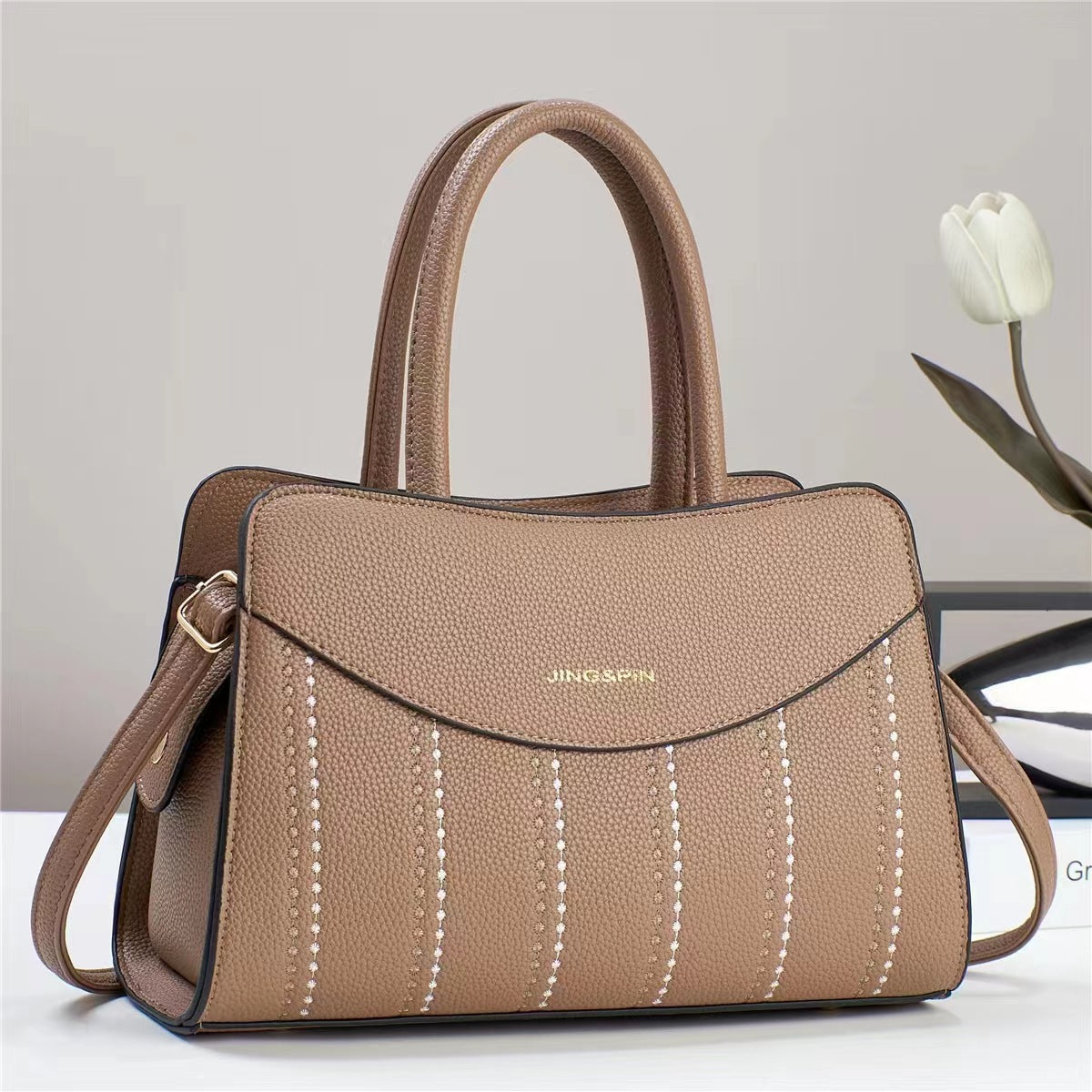 Foreign Trade Women's Bag 2024 New Style Embroidered Thread Style Shoulder Bag Fashion Mom Bag Retro Cross Shoulder Handbag