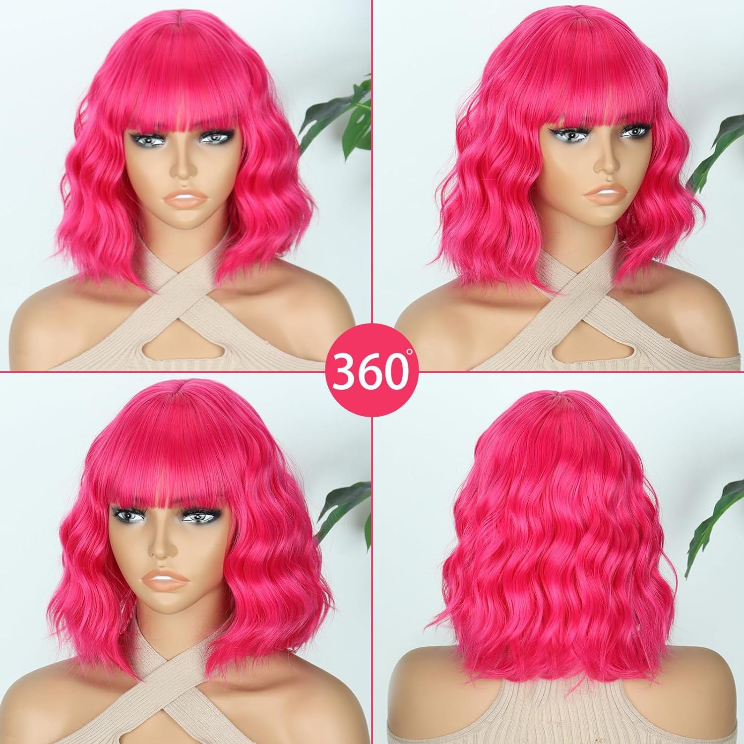 European and American synthetic wig headband for women, air bangs, small curls, corn perm, instant noodles, short curly hair, one piece hair replacement