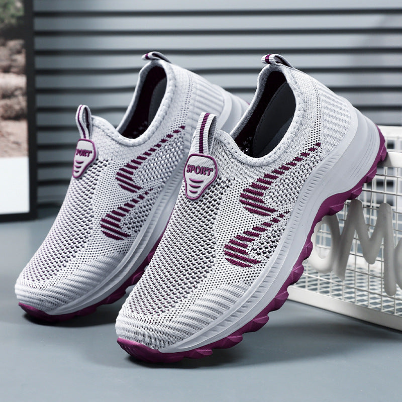 Women's autumn shoes, mesh shoes, middle-aged and elderly casual sports shoes, old Beijing walking shoes, soft soles that are not tiring for the feet, mother's shoes