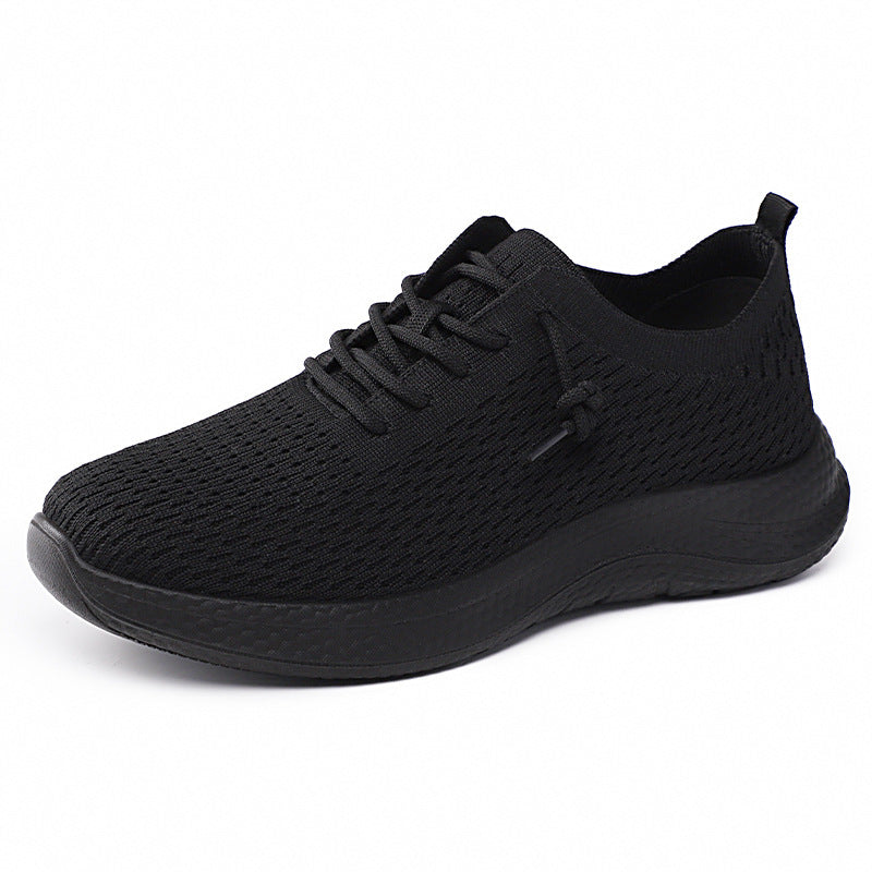 Men's shoes, casual shoes, cross-border couple's shoes, breathable casual single shoes, breathable fashionable lace up fly woven running shoes, dropshipping