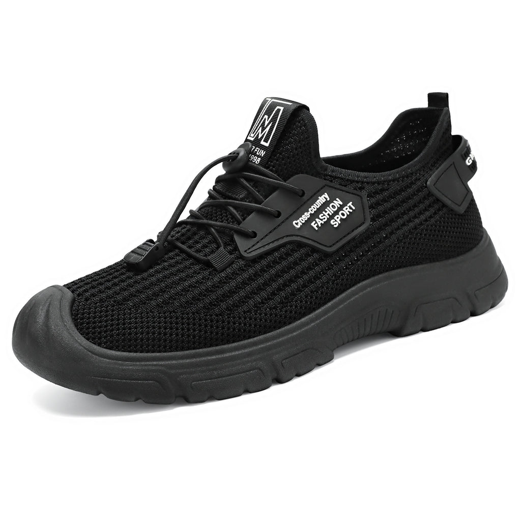 Men's shoes, sports shoes, autumn breathable mesh shoes, odorless feet, fly woven shoes, soft soles, comfortable cross-border plus size running shoes