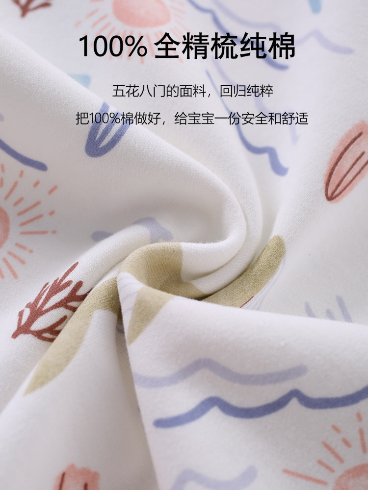 Children's autumn clothes, autumn pants, pure cotton A-class spring and autumn baby split clothes, baby pajamas, home clothes, underwear set