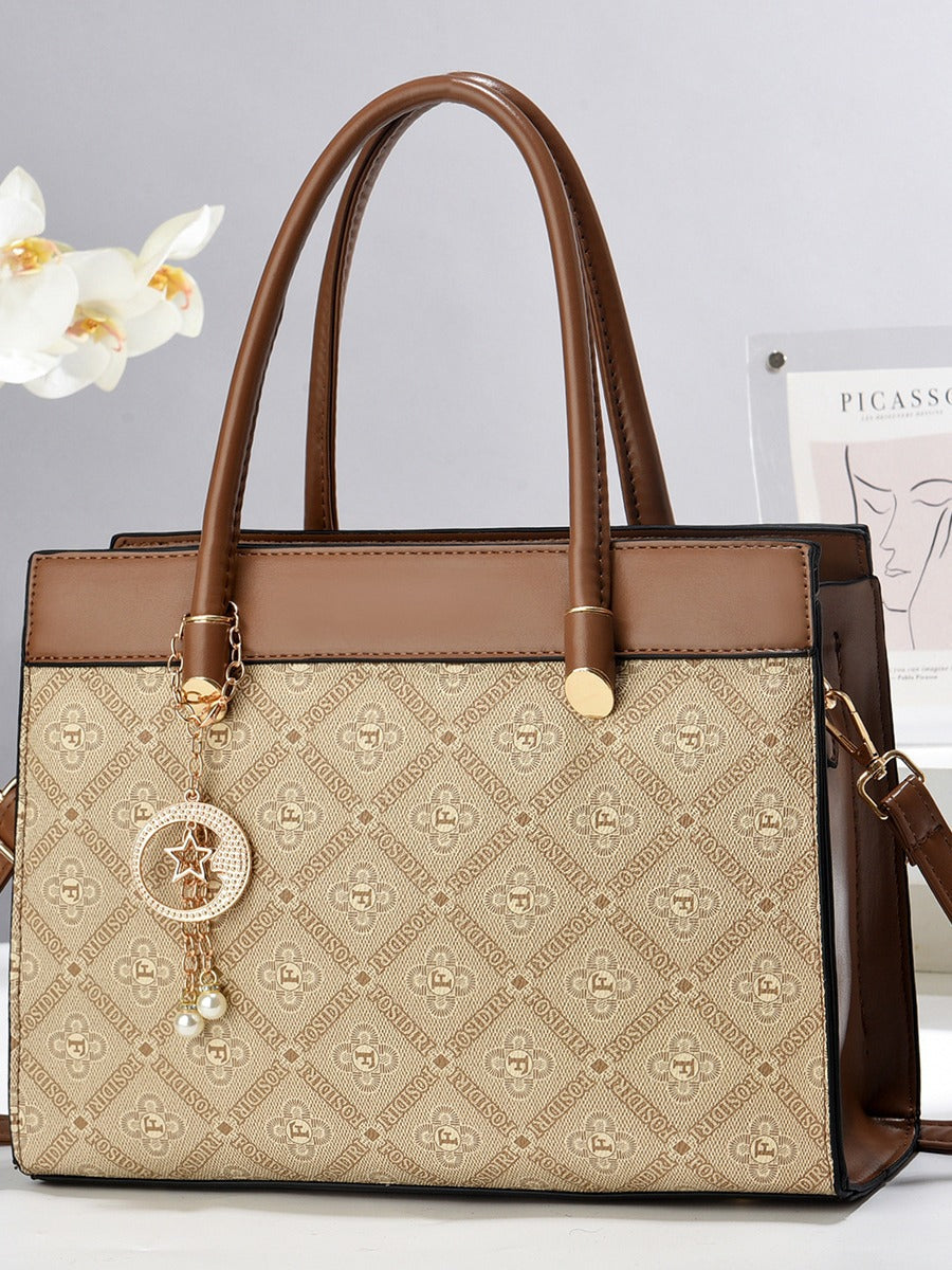 2025 New Middle aged Women's Bag Fashion Large Capacity Temperament Single Shoulder Diagonal Cross Mom Bag One Piece Hair Replacement