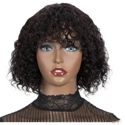 European and American synthetic wig, African small roll explosive head, synthetic headband, short curly hair manufacturer, spot wholesale and dropshipping