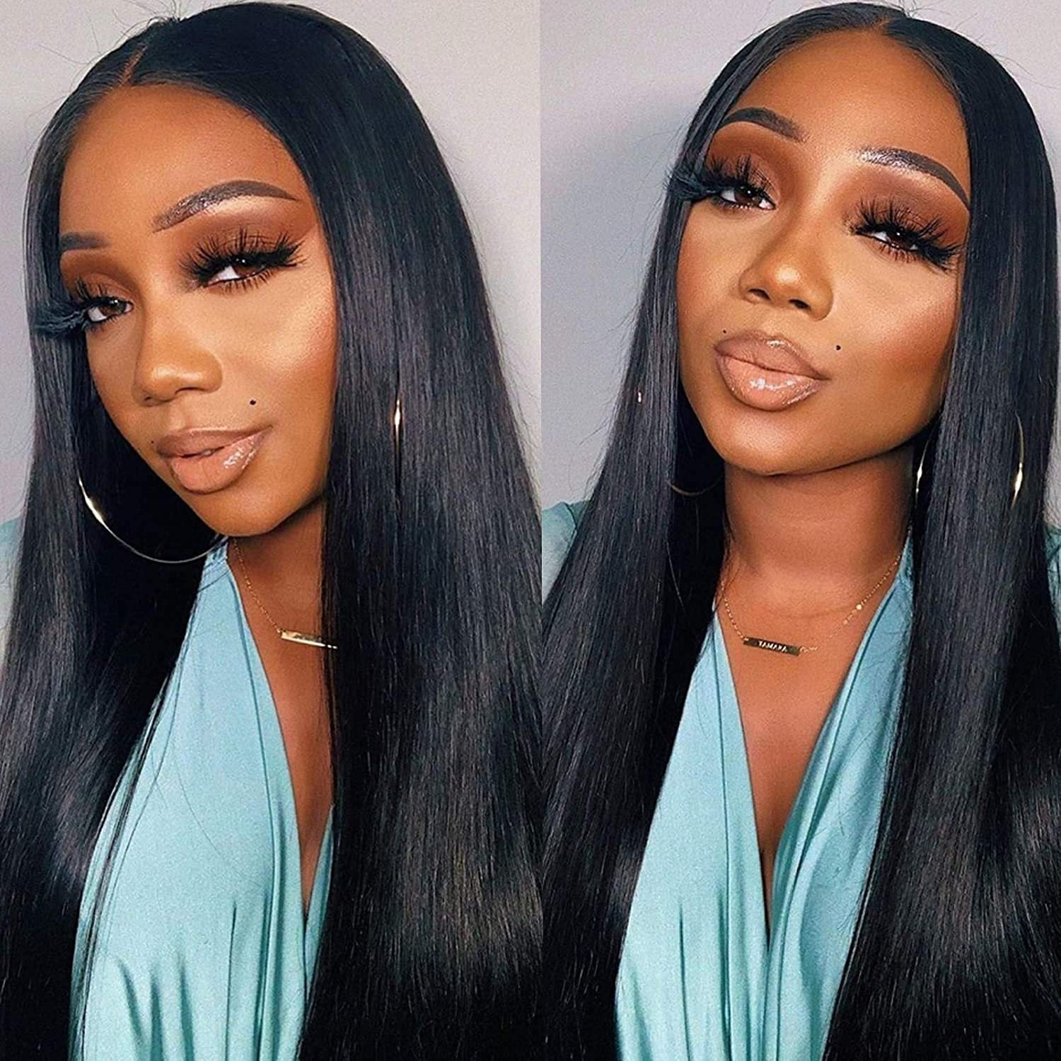 Cross border European and American U-shaped half head wig for women, long straight hair extensions, matte high-temperature silk manufacturer wholesale