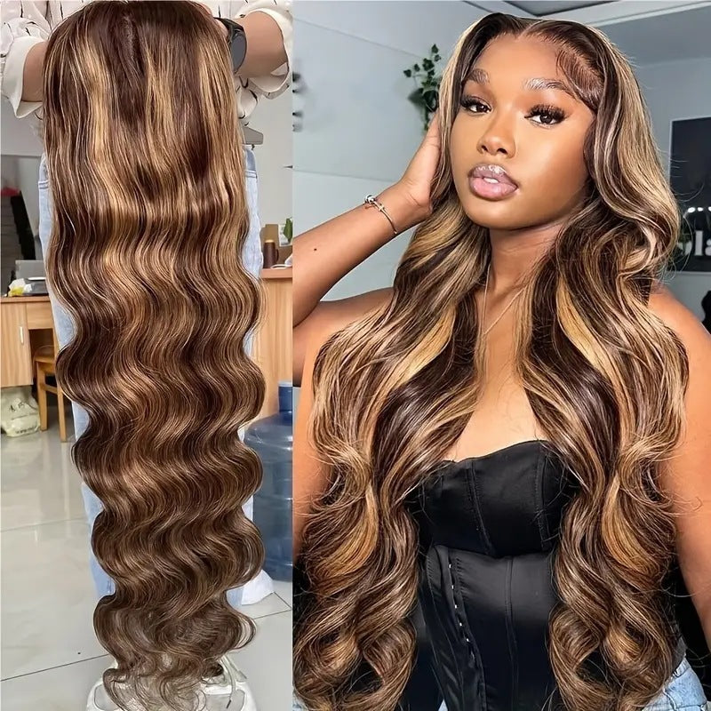 Foreign trade Amazon cross-border European and American fashion piano color big wave wig hot selling front lace curly hair full head cover