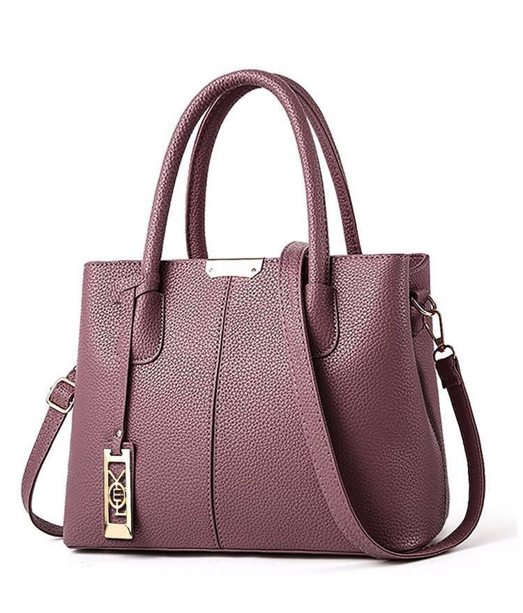 2025 New Women's Lychee Pattern Iron Pendant with Single Shoulder Large Capacity Handheld Diagonal Cross Mom Bag, One Piece Hair Collection