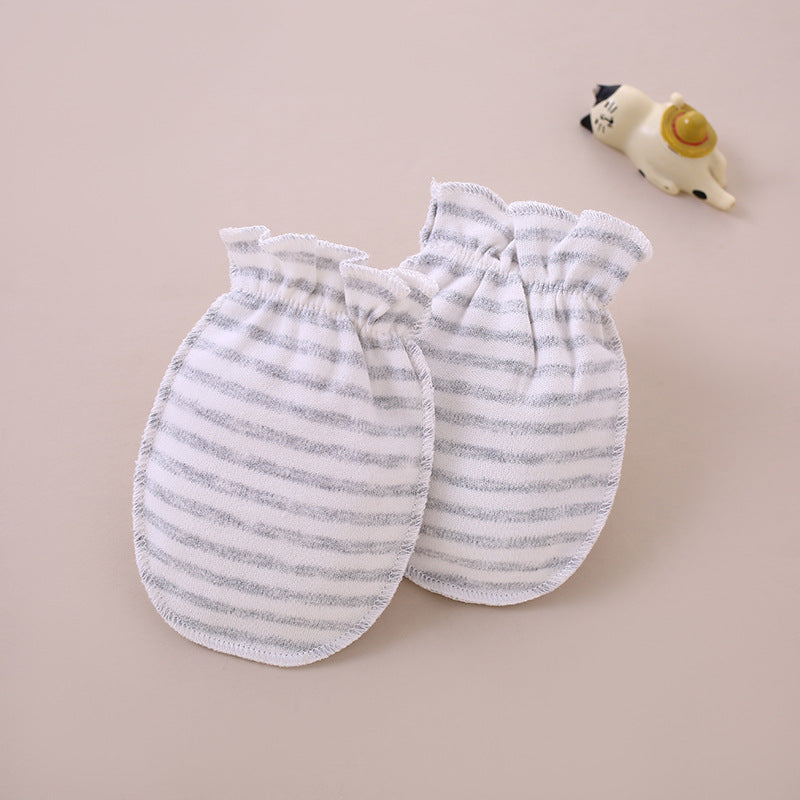 Baby scratch resistant gloves made of pure cotton and bite resistant gloves for newborns, baby gloves for 0-3 months, hand protection