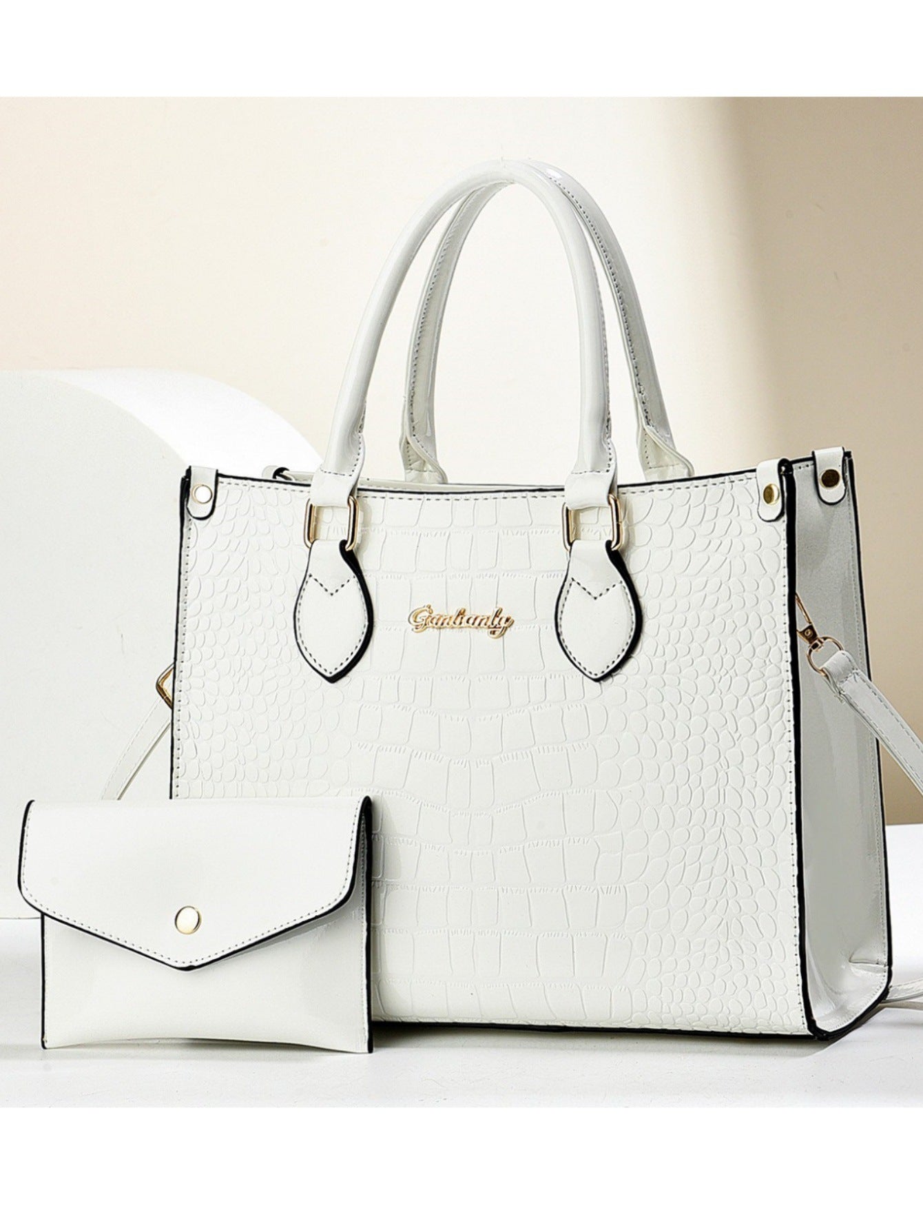 Send Mom Mother's Day Gift 2025 New Light Luxury Large Capacity Bright Leather Crocodile Pattern Single Shoulder Mother and Child Bag Foreign Trade Bag