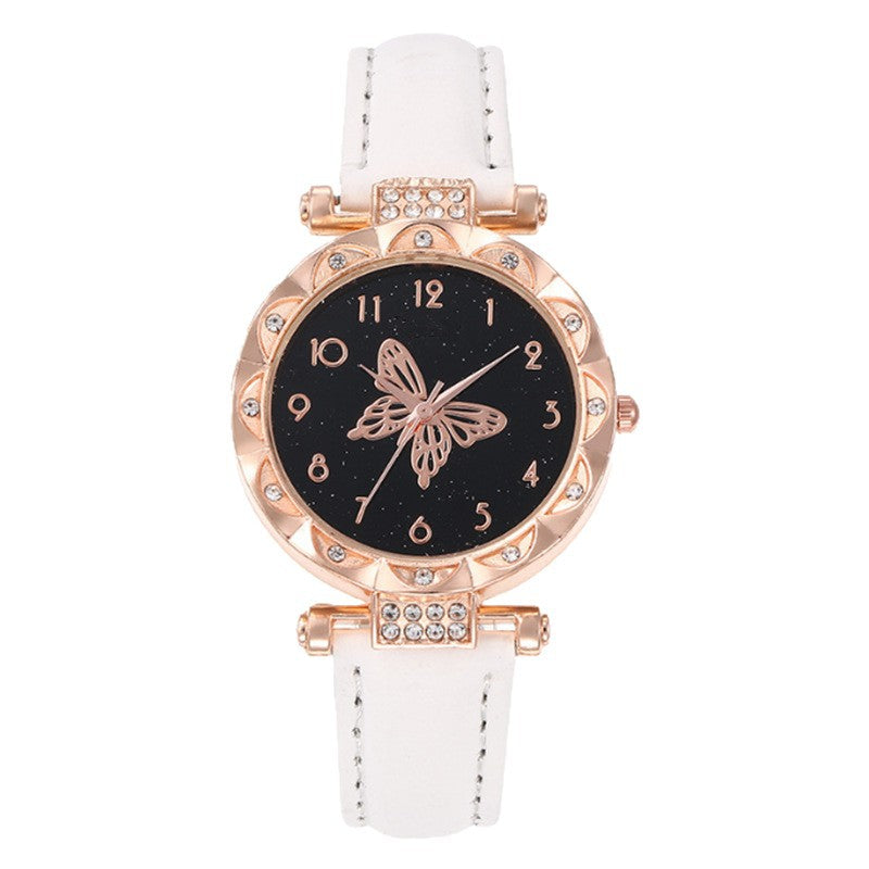 Cross border New Popular Women's Bracelet Watch Fashion Simple Butterfly Five piece Watch Set