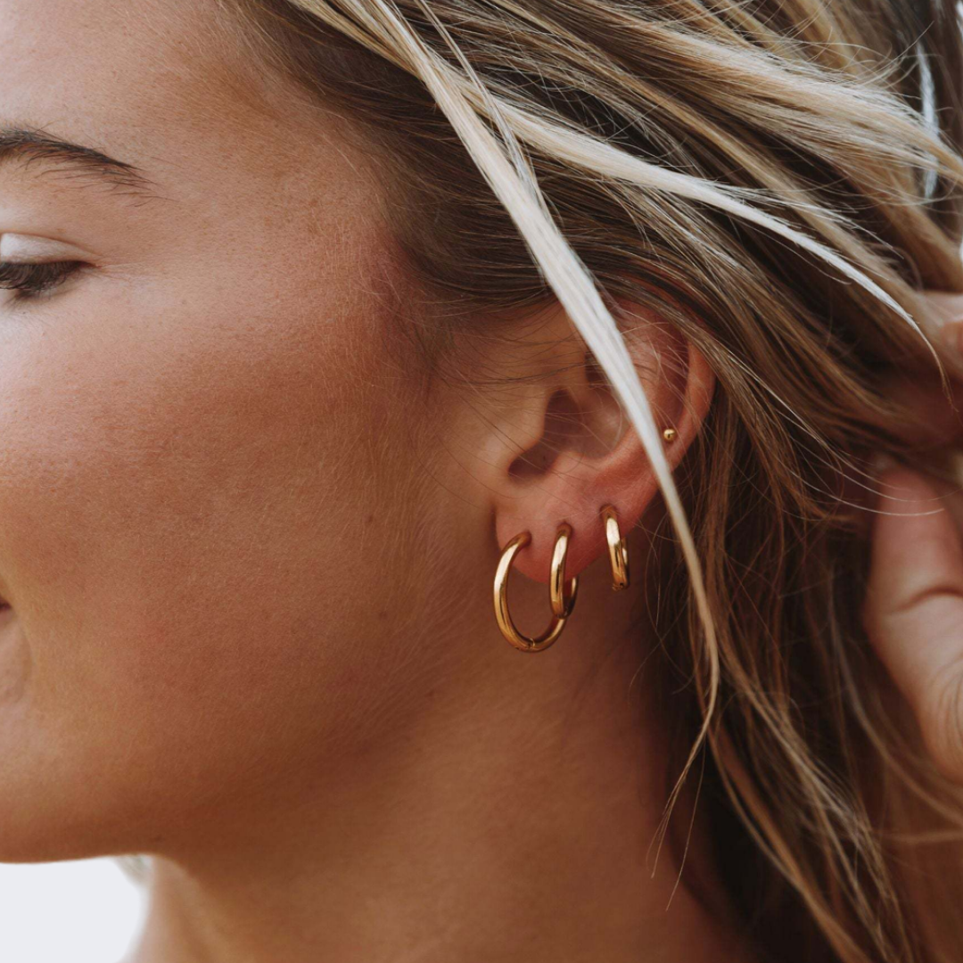 Triple Hoop Earrings Set